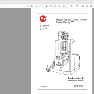 BT Forklift Trucks FTOHSLSP Master Service Manuals 1