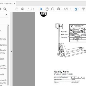 BT Pallet Truck L3000L3000OL3000X 2138660AA Quality Parts 159364 1