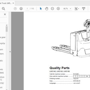 BT Pallet Truck LWE140160180 6131945 Quality Parts 7522757 1