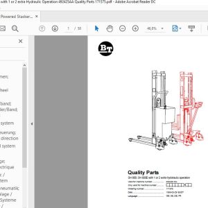 BT Powered Stacker Series SH 800800Q800E800ES Quality Parts 1