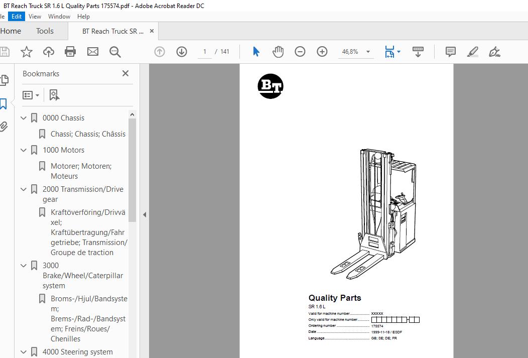 BT Reach Truck SR 1