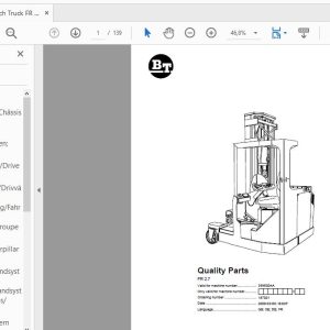 BT Reach Truck Series FR 27 Quality Parts 1