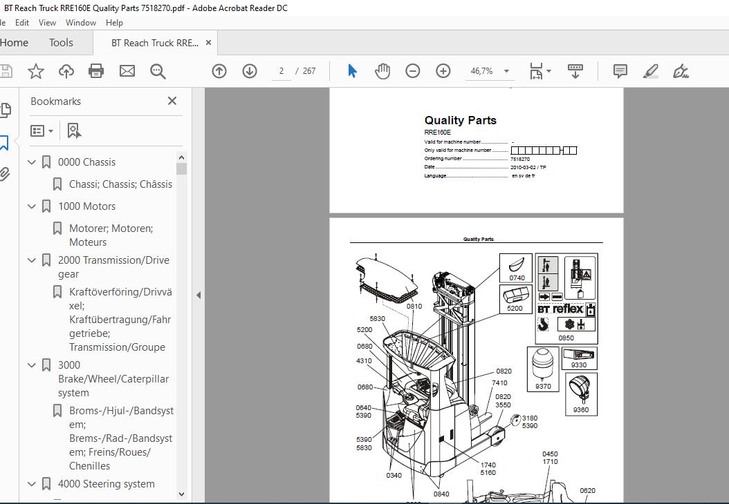 BT Reach Truck Series RRE160160C160E160EC Quality Parts 2
