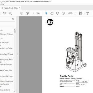 BT Reach Truck Series RRE250250C250E250EC Quality Parts 1