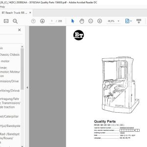 BT Reach Truck Series RR B5B6E5E6C1415DCACi Quality Parts 1