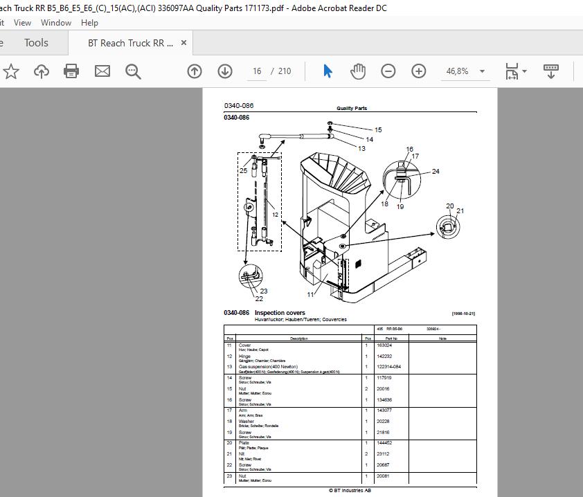 BT Reach Truck Series RR B5B6E5E6C1415DCACi Quality Parts 4
