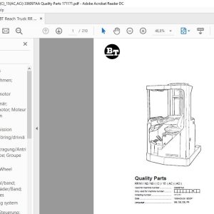 BT Reach Truck Series RR N1N2N3C15ACACi Quality Parts 1
