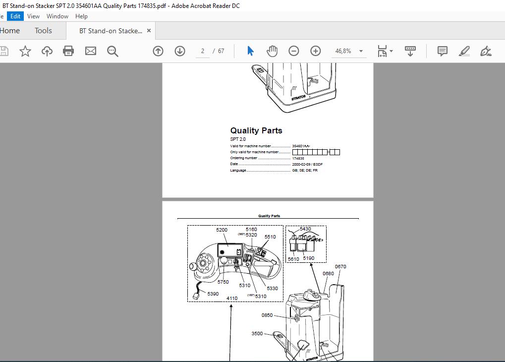 BT Stand on Stacker Series SPT 20 Quality Parts 3