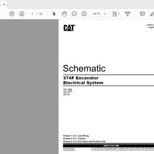 CAT 347F AT21 UP Excavator HydraulicElectrical System   Attachment 2