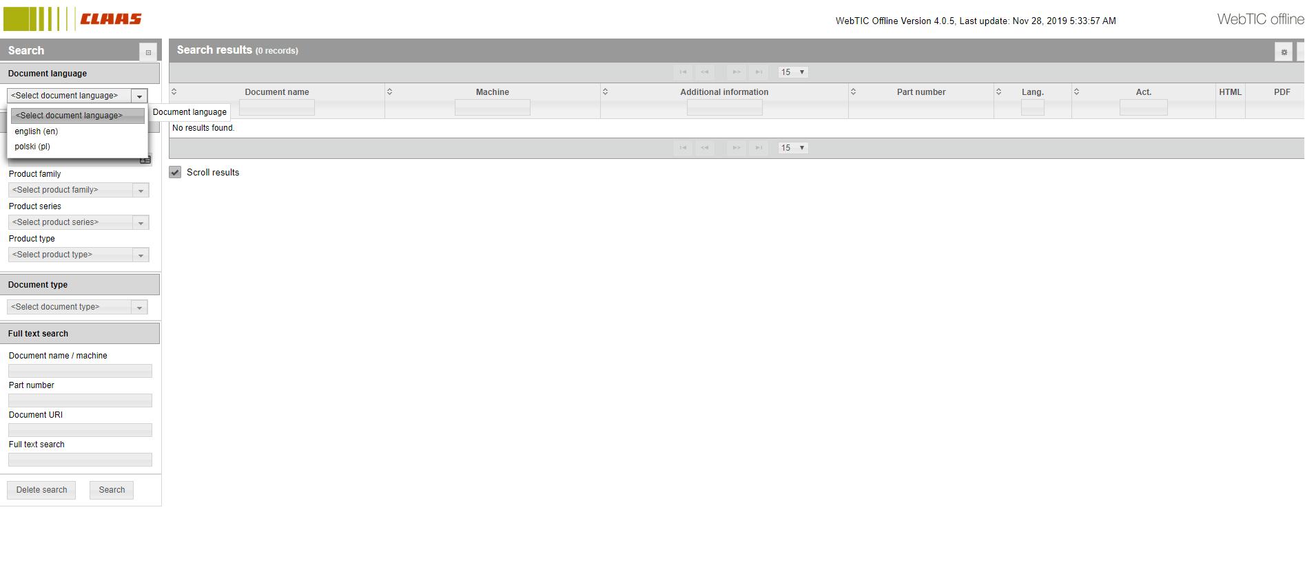 CLAAS WebTIC Offline 112019 Repair and Service Documentation3