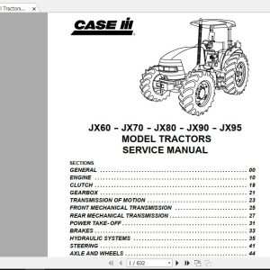 Case IH Model Tractors JX60 JX70 JX80 JX90 JX95 Service Manual 1