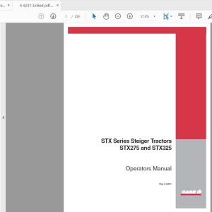 Case IH Tractor STX275STX325 Operators Manual6 6231 1 2