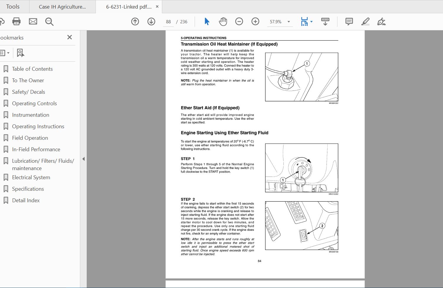 Case IH Tractor STX275STX325 Operators Manual6 6231 4