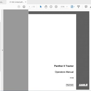 Case IH Tractor Steiger Panther II Operators Manual37 042 1