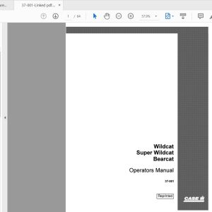 Case IH Tractor WildcatSuperwildcatBearcat Operators Manual37 001 1
