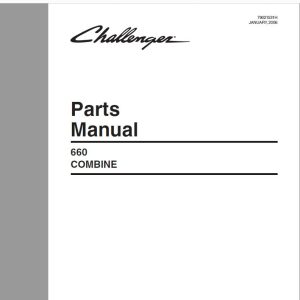 Challenger Combine 660 Parts Manual 1