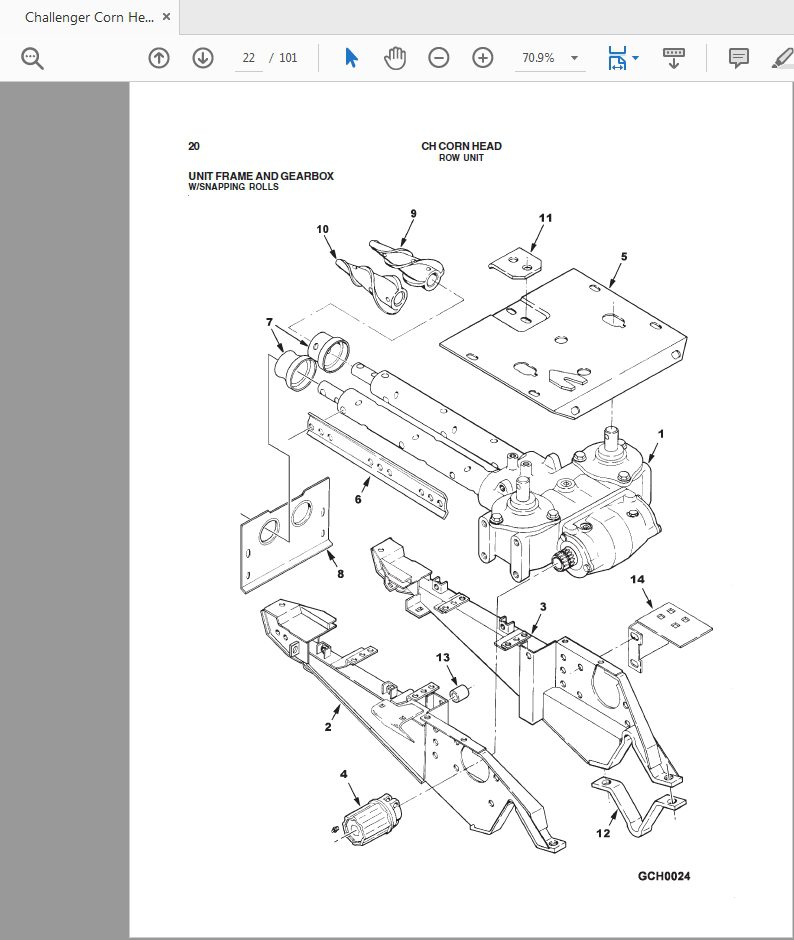 Challenger Corn Head Parts Manual 3