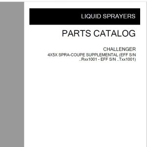 Challenger Liquid Sprayers 4x5x Parts Manual 1
