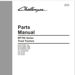 Challenger Tractor MT700 Parts Manual 1