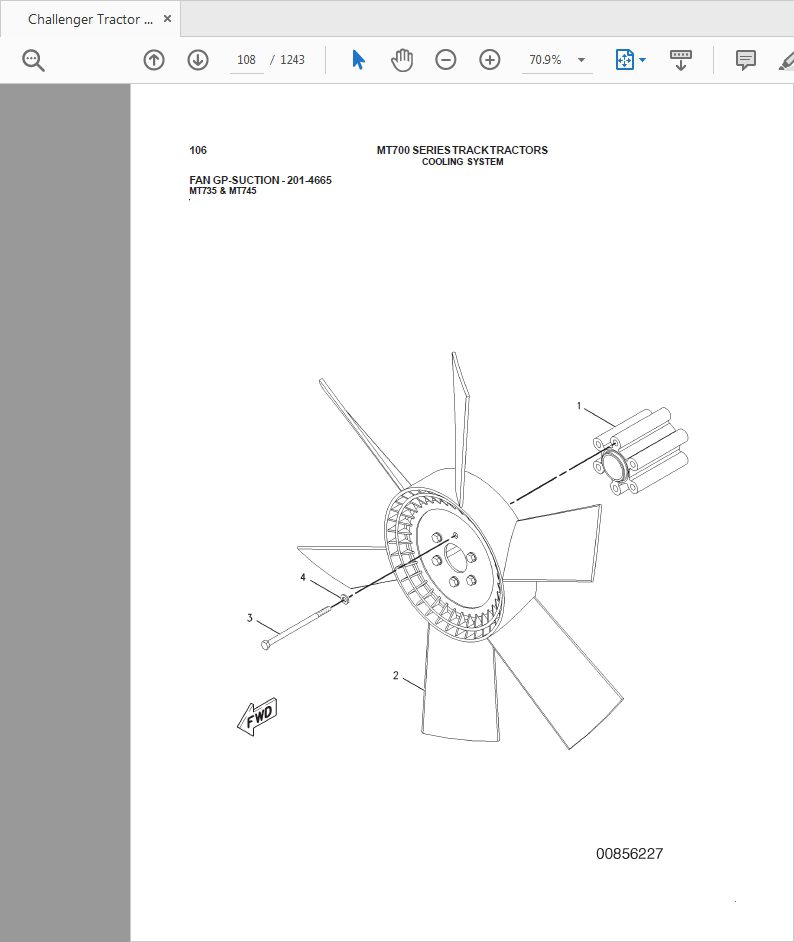 Challenger Tractor MT700 Parts Manual 4