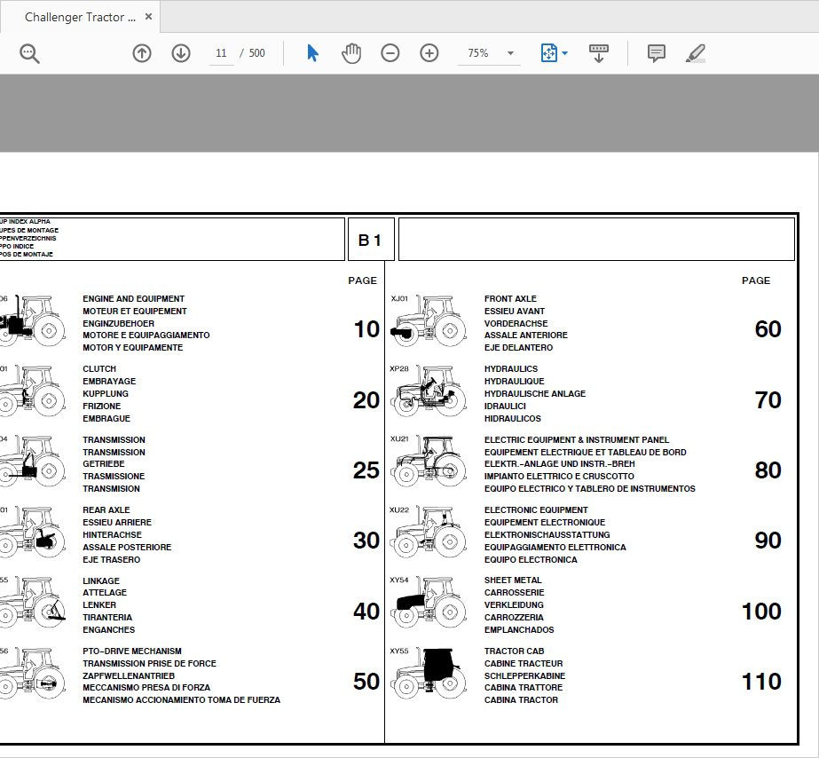 Challenger Tractor MT 655 665 B Parts Manual 2