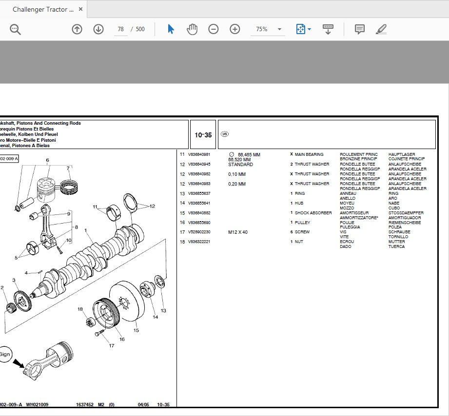 Challenger Tractor MT 655 665 B Parts Manual 4