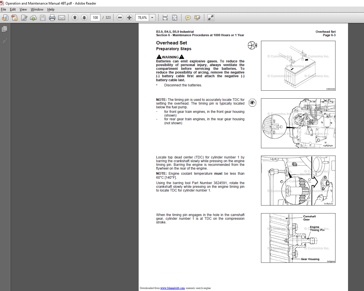 Cummins B39B45B59 Series Engine 4021389 Operation Maintenance Manual 3
