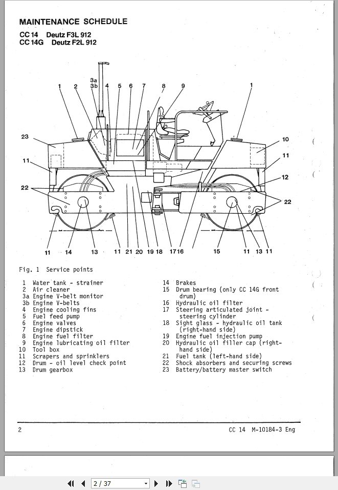 Deutz Vibratory Roller CC14 14G Maintenance ManualEN 2