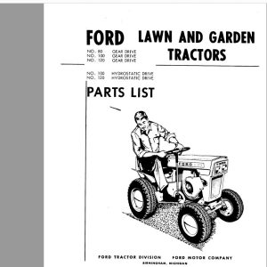 Ford Lawn and Garden Tractors 80 100 120 Parts List 1