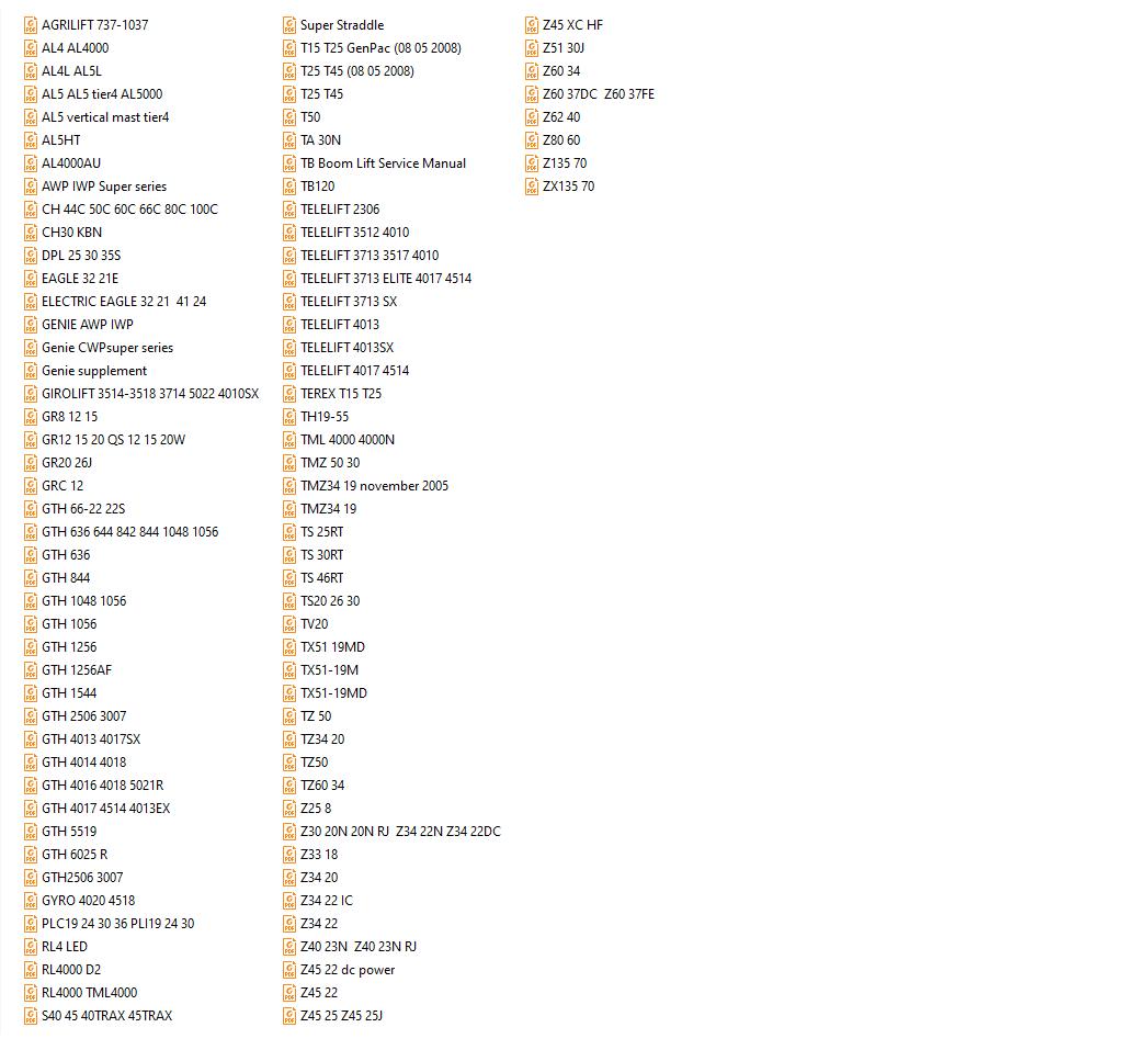 GENIE Parts Manuals Service Manuals 2019 DVD1 1