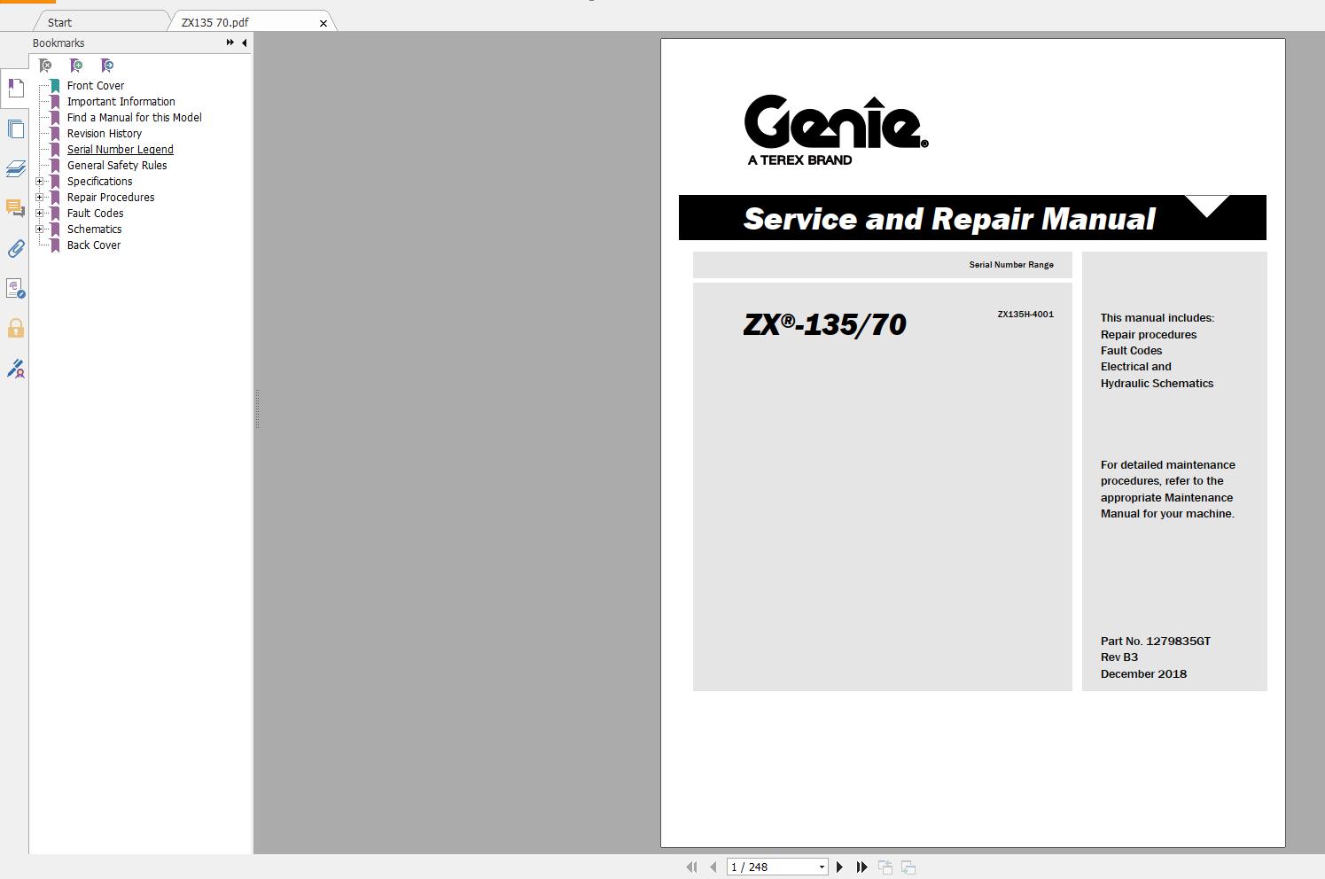GENIE Parts Manuals Service Manuals 2019 DVD4