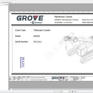 Grove Crawler Cranes Service Manual CD3