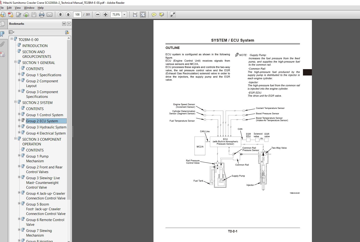 Hitachi Sumitomo Crawler Crane SCX2000A 2Technical ManualTO2BM E 00 2