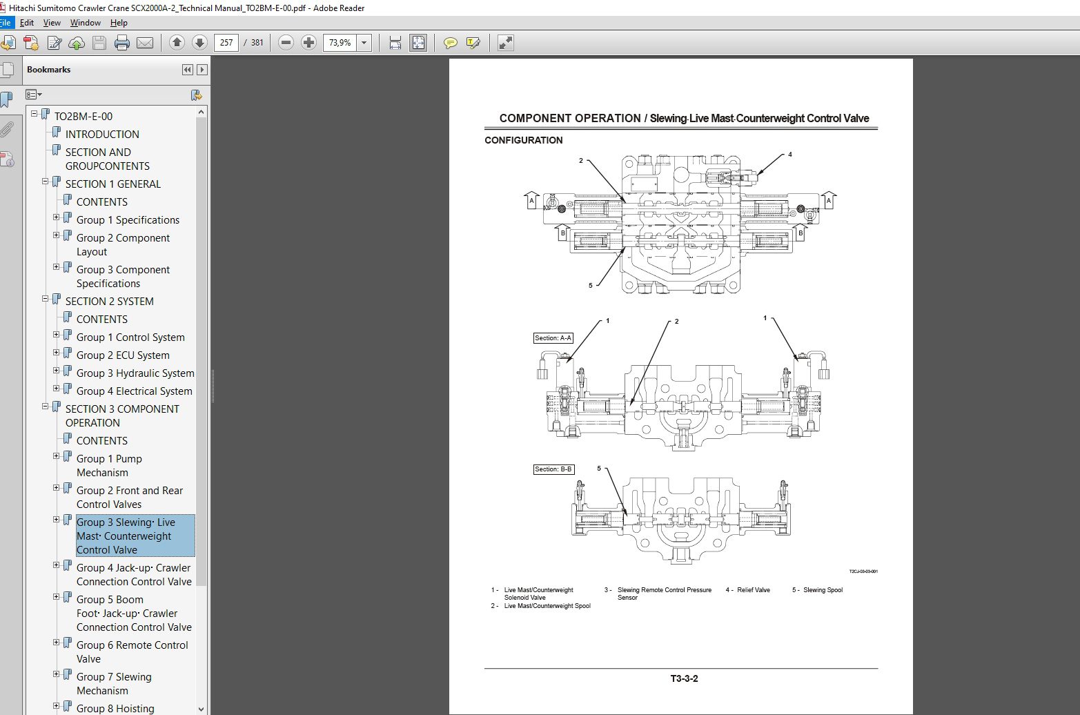 Hitachi Sumitomo Crawler Crane SCX2000A 2Technical ManualTO2BM E 00 3