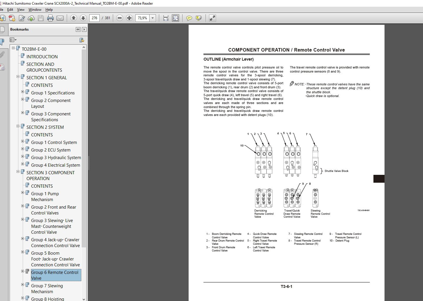 Hitachi Sumitomo Crawler Crane SCX2000A 2Technical ManualTO2BM E 00 4
