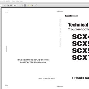 Hitachi Sumitomo Crawler Crane SCX400550700 Technical Manual 1