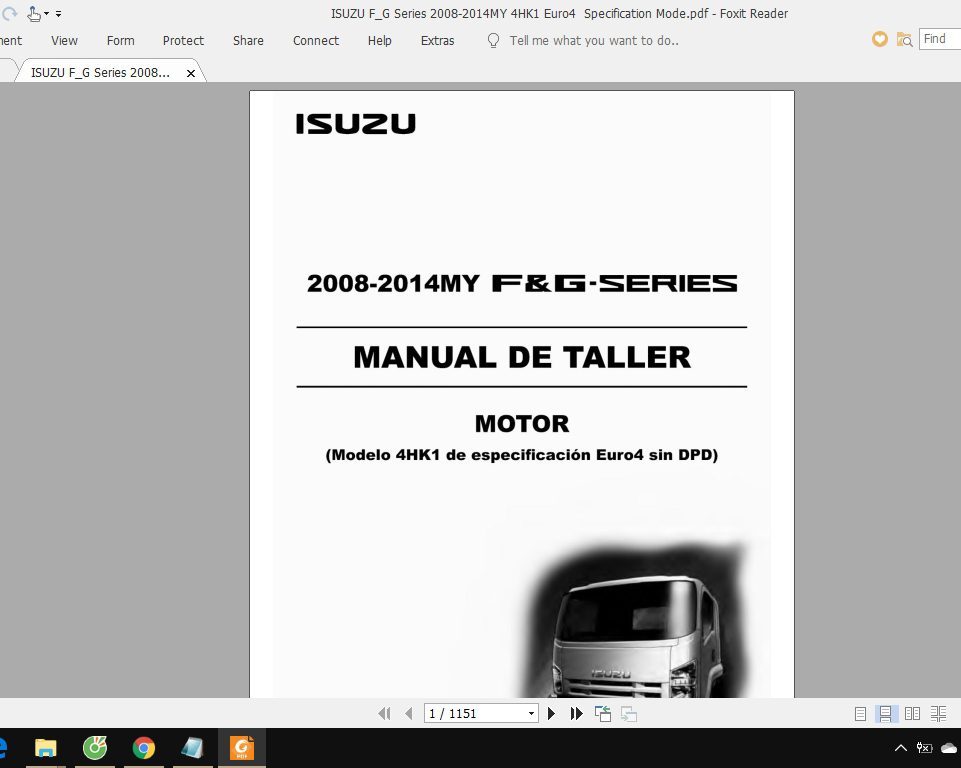 ISUZU FG Series 2008 2014MY 4HK1 Euro4 Specification Mode 1