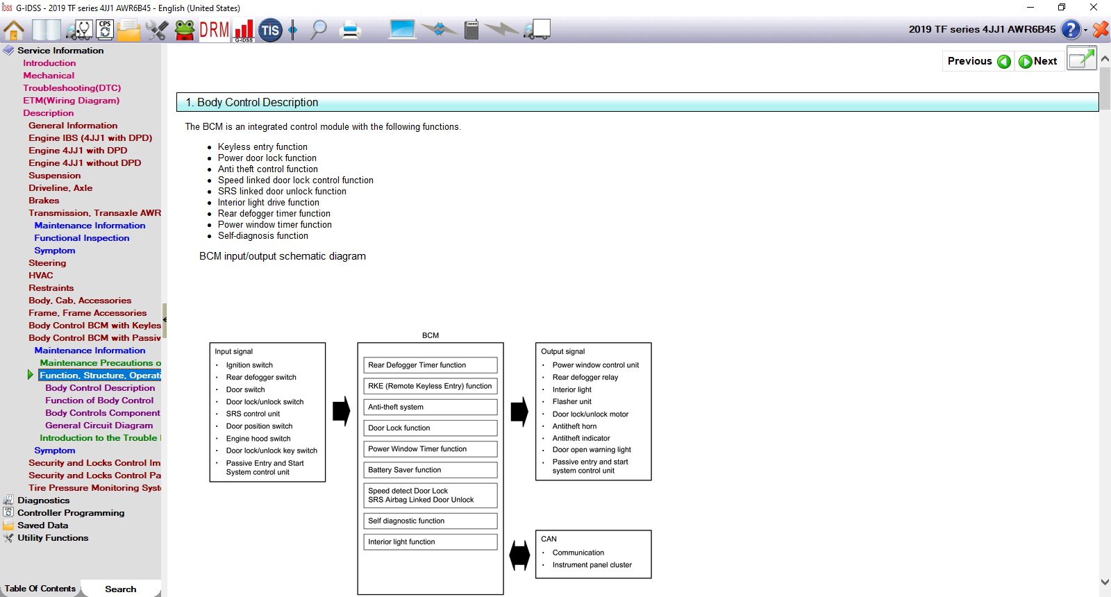 Isuzu G IDSS Diagnostic Service System 1120192