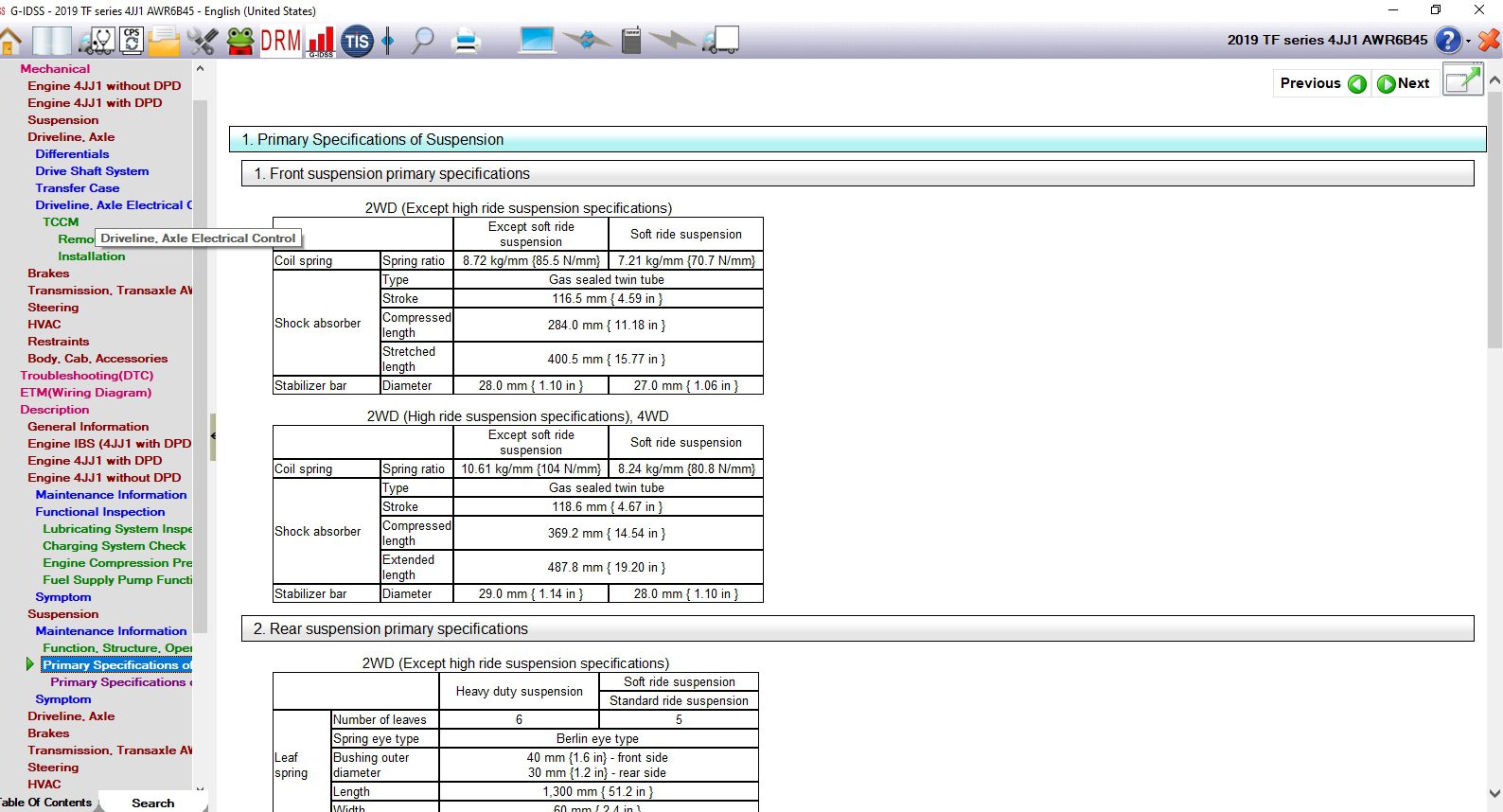 Isuzu G IDSS Diagnostic Service System 1120198