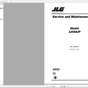 JLG Part and Service Maintenance Manual CD4