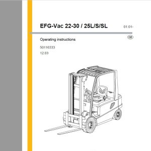 Jungheinrich EFG Vac 22 30 25LSSL Service Manual 1
