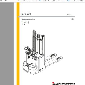 Jungheinrich EJD 220 51132781 Service Manual 1