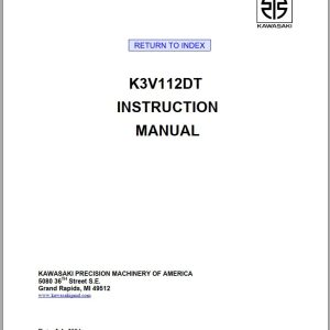 Kawasaki K3V112DT Instruction ManualEN 1
