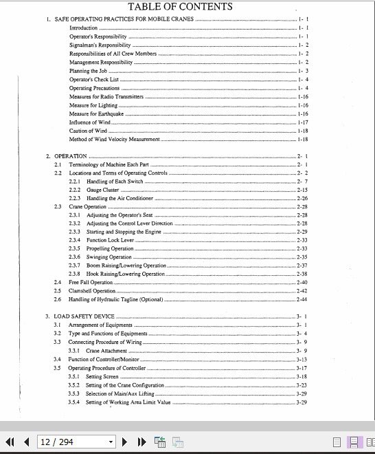 Kobelco Crane CK1000 II Operators Manual 2