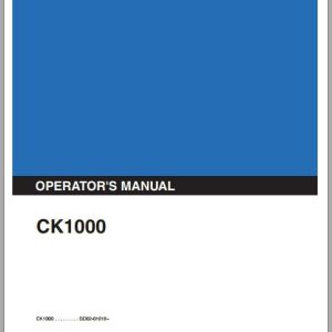 Kobelco Crane CK1000 Operators Manual 1
