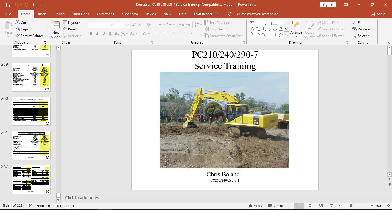 Komatsu Hydraulic Excavator PC210240290 7 Service Training 1 1