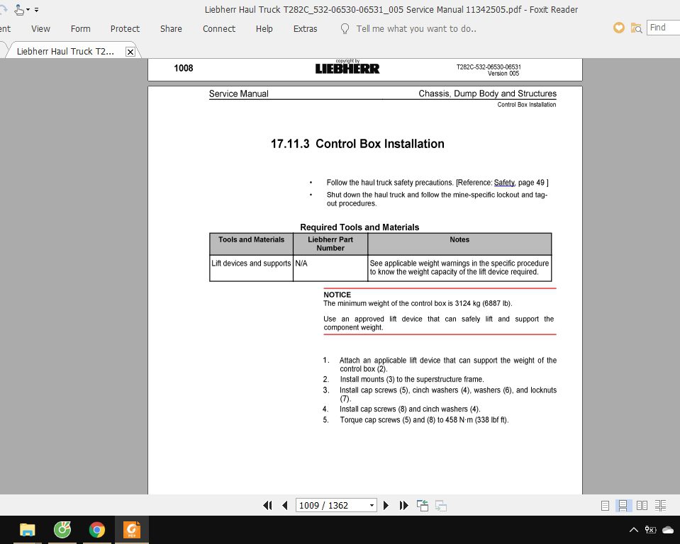 Liebherr Haul Truck T282C532 06530 06531005 Service Manual 11342505 3