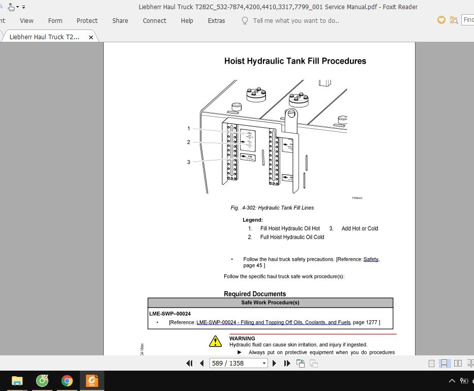 Liebherr Haul Truck T282C532 78744200441033177799001 Service Manual 3