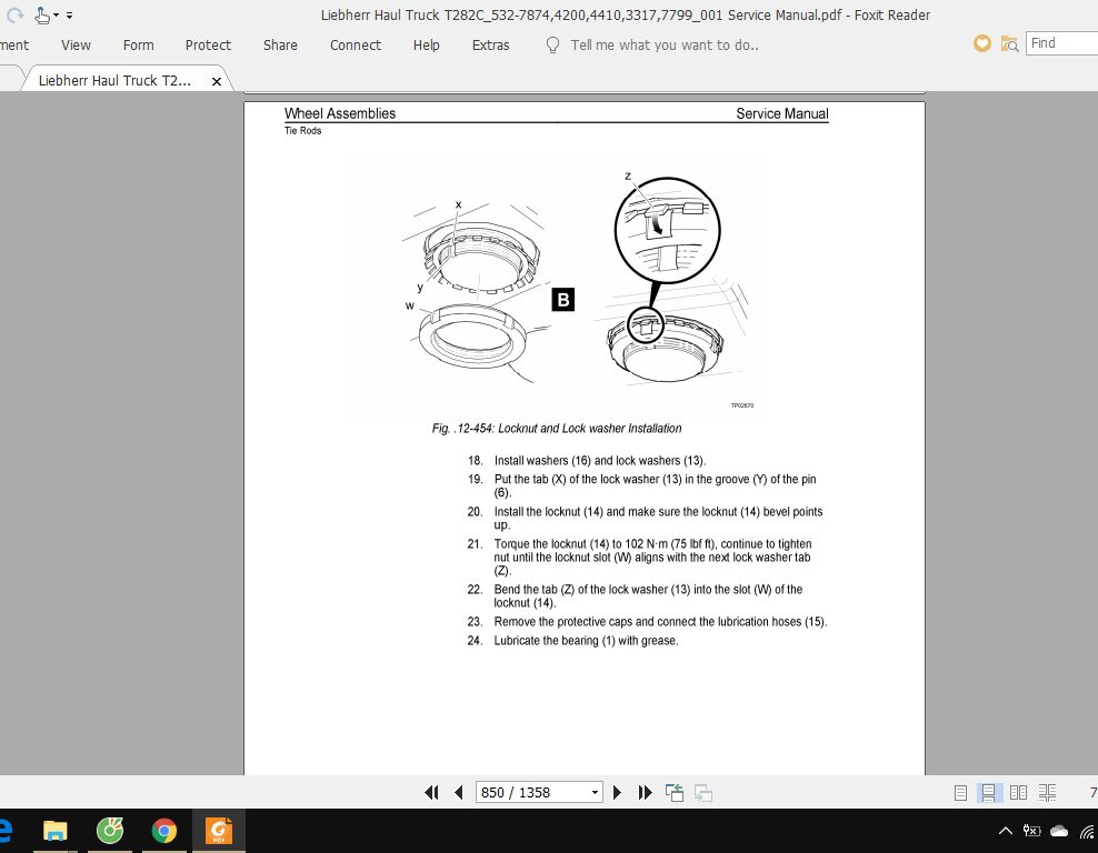 Liebherr Haul Truck T282C532 78744200441033177799001 Service Manual 4