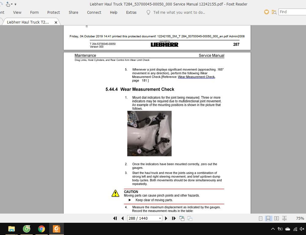 Liebherr Haul Truck T28453700045 00050000 Service Manual 12242155 2